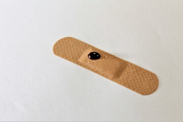 adhesive bandage on a bandage