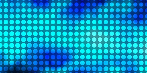 Light BLUE vector background with circles.