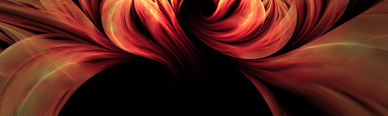 Abstract, illustrations, wallpapers. Red devil fox tail background - obrazy, fototapety, plakaty