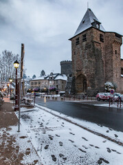 Obraz premium Allassac (Corrèze, France) - Vue hivernale sous la neige