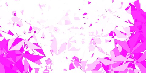 Obraz na płótnie Canvas Light pink vector triangle mosaic wallpaper.
