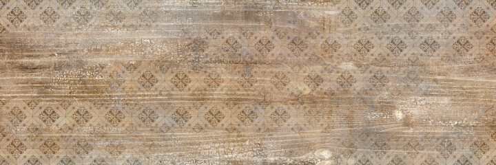 Tumbled wooden parquet background with seamless patterns in beige tones. Suitable for ceramic and wallpaper
