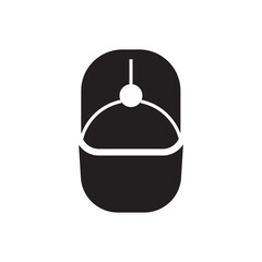 Summer Cap Top View Icon in Outline Design