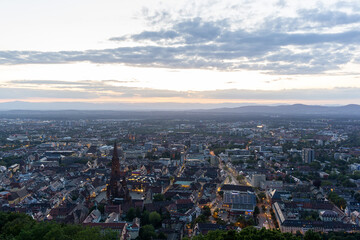 Cityscape of Freiburg im Breisgau, Germany