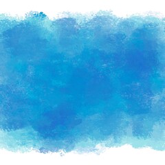 Abstract background color of blue wave. Watercolor blurred wave on white. Blue clouds