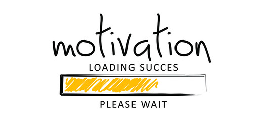Positive motivation loading succes, for optimistic thinking and self belief. Think positivity. Motivation and inspiration concepts. Relaxing and chill. Flat vector hope sign 