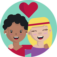 Friendship Icon. Vector Illustration