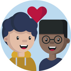 Friendship Icon. Vector Illustration