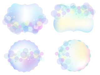 シャボン玉のような飾りのフレーム枠