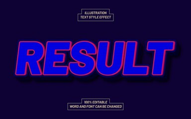 Result Text Style Effect
