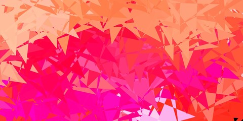 Light pink vector backdrop with triangles, lines.
