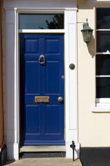 Blue doors, old victorian house