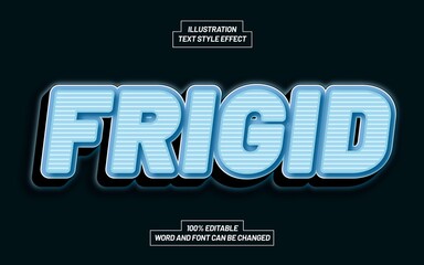 Frigid 3D Bold Text Style Effect