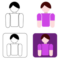 set icon of people for profile or customer services