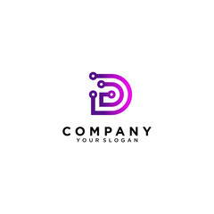 Set of letter d logo collection with bright colour, modern concept. for business and company. Premium Vector. part 4