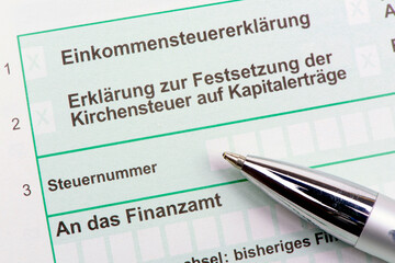 Formular für Steuererklärung ans Finanzamt
