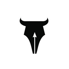 TRIDENT PEN NIB VECTOR LOGO ICON DESIGN ILLUSTRATION