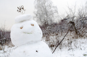 snowman in the snow
