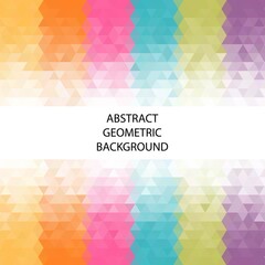 Colored triangles. Layout, template. Abstract vector background. Design element