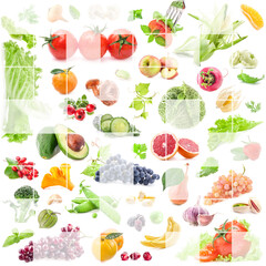 fruits and vegetables background