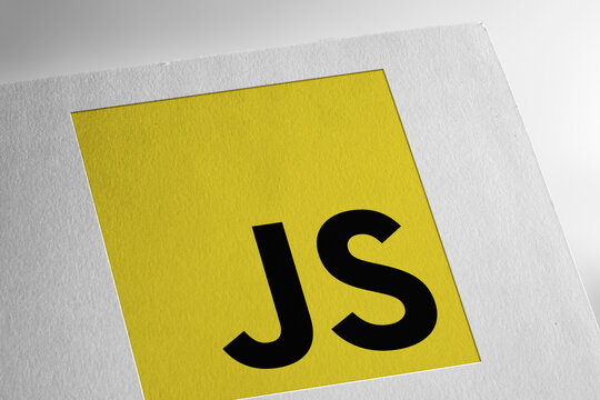 Javascript logo on textured paper