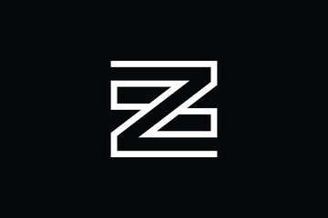 Fototapeta premium Z logo letter design on luxury background. ZZ logo monogram initials letter concept. Z icon logo design. ZZ elegant and Professional letter icon design on black background. Z ZZ