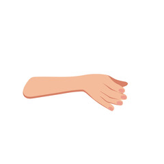 Female hands gesture hand sign vector illustration of a hand in an open gesture