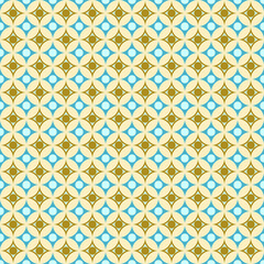 Fototapeta premium Seamless japanese background. Seamless surface pattern design with blue and beige colors circle ornament.