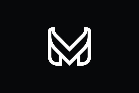 MV logo letter design on luxury background. VM logo monogram initials letter concept. MV icon logo design. VM elegant and Professional letter icon design on black background. M V VM MV