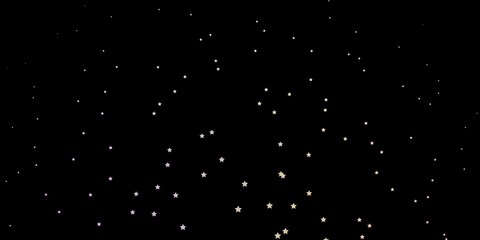 Dark Multicolor vector background with small and big stars.