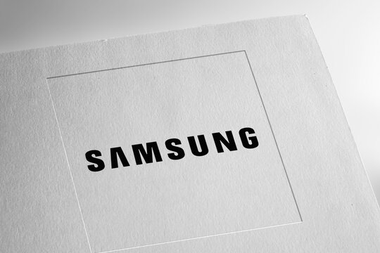 Samsung Logo On Textured Paper