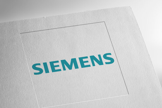 Siemens Logo On Textured Paper