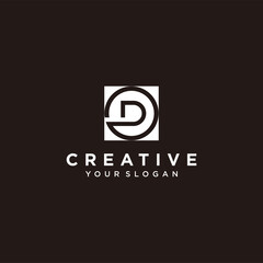Set of creative letter d logo design collection with interesting colour, for company and business. Premium Vector. part 4