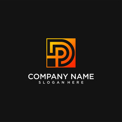 Set of creative letter d logo design collection with bright colour, for company and business. Premium Vector. part 5