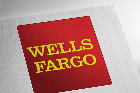 Wells Fargo Logo On Textured Paper