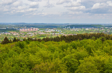 the landscape around Aachen in the triangle of Germany, Belgium, and the Netherlands
