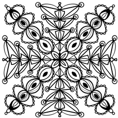 Vector element, arabesque for design template. Luxurious ornament in oriental style