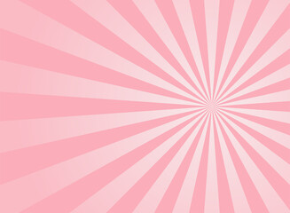 Sunlight glow horizontal background. Pink color burst background.