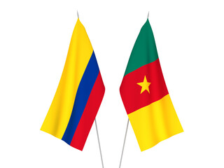 Colombia and Cameroon flags