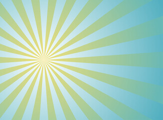 Sunlight retro faded wide background. blue and beige color burst background.