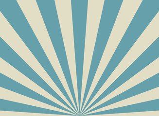 Sunlight retro faded wide background. blue and beige color burst background.