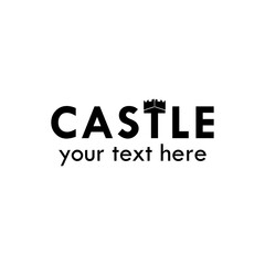 Fototapeta premium Castle Logo Vector Design For Banner Company and Brand
