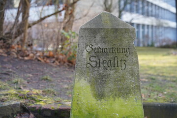 Gemarkung Steglitz, alter Grenzstein zwischen Steglitz und Dahlem in Berlin