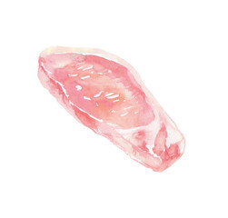 水彩で描いた豚肉のイラスト