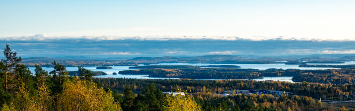Autumn view in city of Falun, Dalarna, Sweded