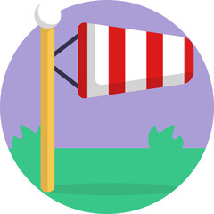 Golf Icon. Wind sock icon. Vector Illustration.