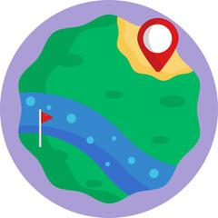 Golf Icon. Vector Illustration.