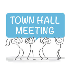 Town hall meeting vector illustration - obrazy, fototapety, plakaty