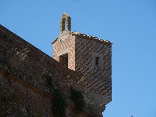 Closeup of a bulwark along the Bastion of the Fortress in Grosseto