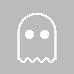 Phantom, anonym, inkognito - Icon, Symbol, Piktogramm, grafisches Element - Vektor - Hintergrund - grau weiß
